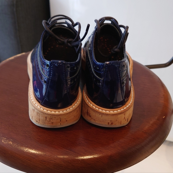 Church's patent leather navy loafers Oxford sz 36 - Picture 3 of 10